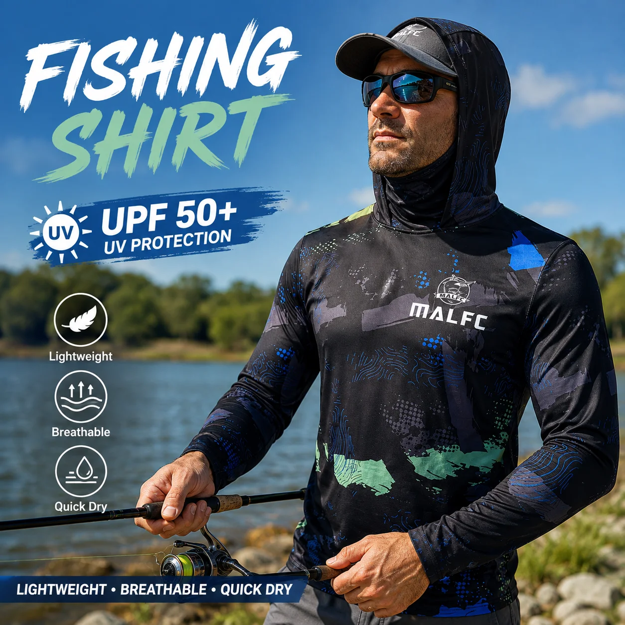 Мужская рубашка с длинными рук – обзор и цена Fishing Mask Sun Protection