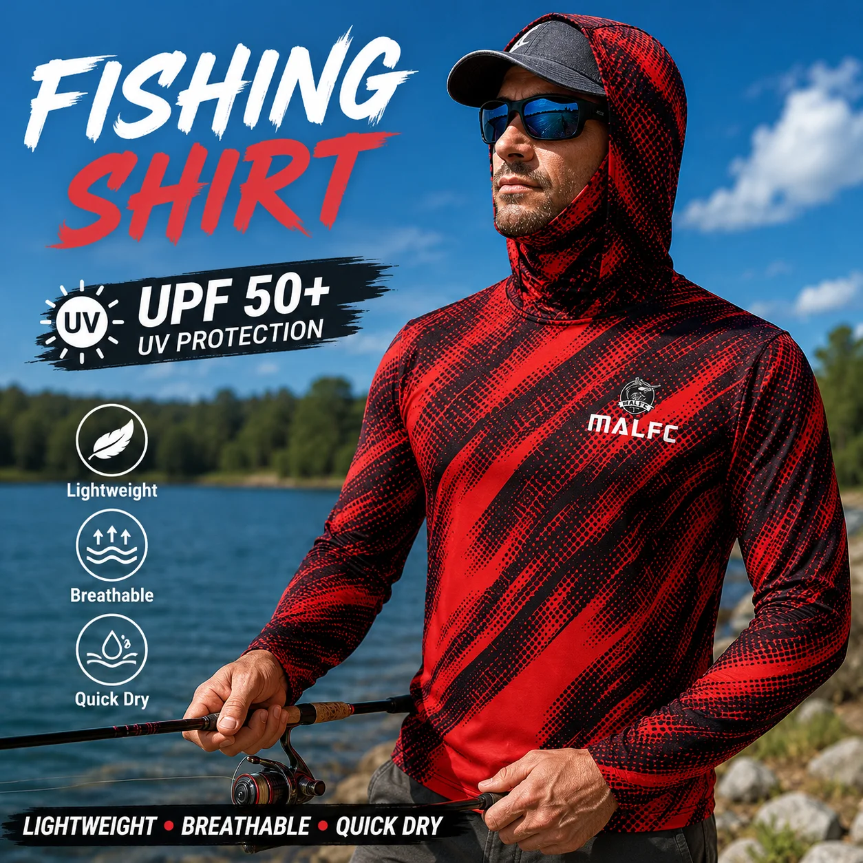 Мужская рубашка с длинными рук – обзор и цена Fishing Mask Sun Protection
