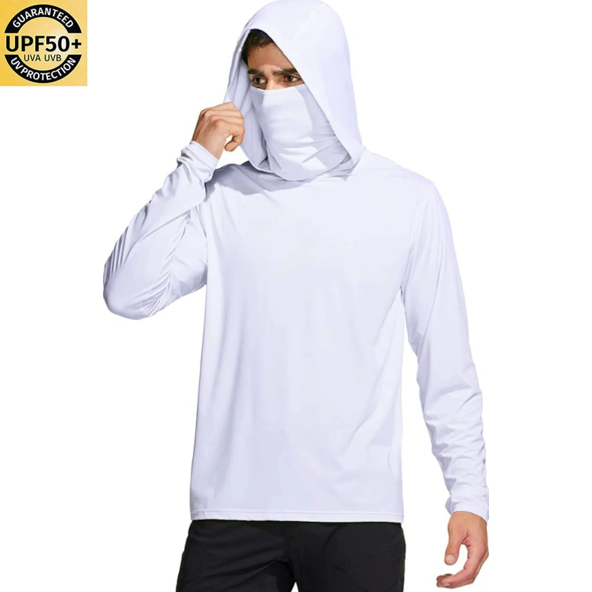 Мужская однотонная рубашка с к – обзор и цена Fishing Mask Sun Protection