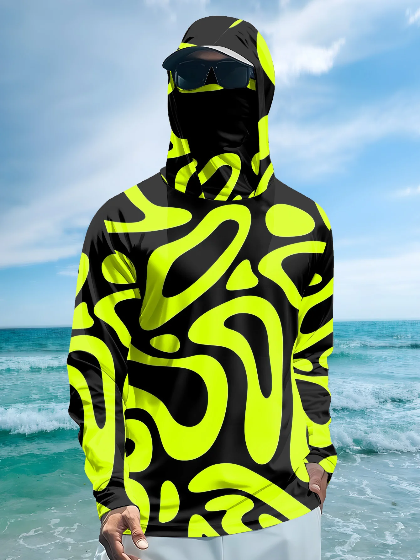 Мужская футболка с капюшоном и – обзор и цена Fishing Mask Sun Protection